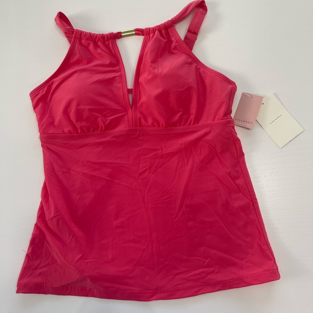 💜💜NWT ALEX MARIE Tankini Top Size Small